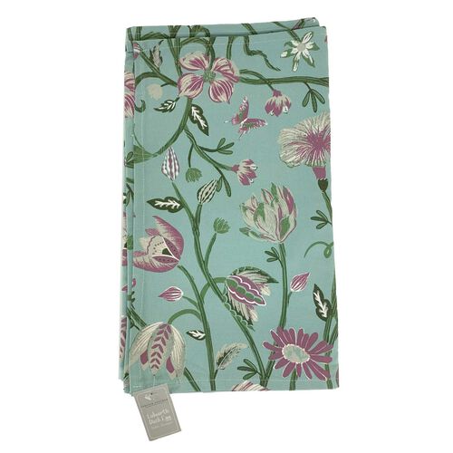 Forever England Lulworth Cotton Table Runner - Duck Egg